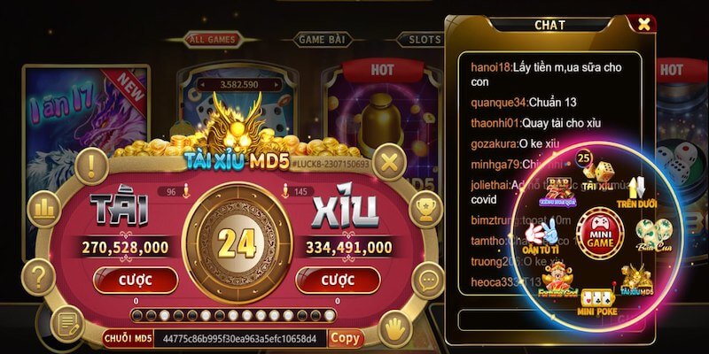 Thắng cược lớn Tài xỉu MD5